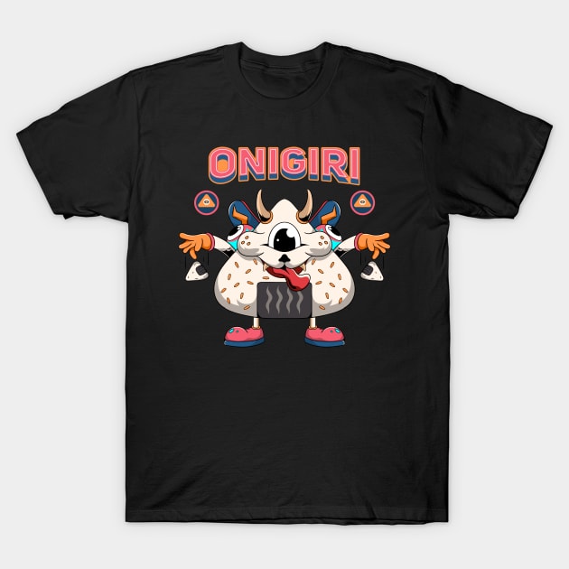 Onigiri Cartoon Character T-Shirt by Kumilism